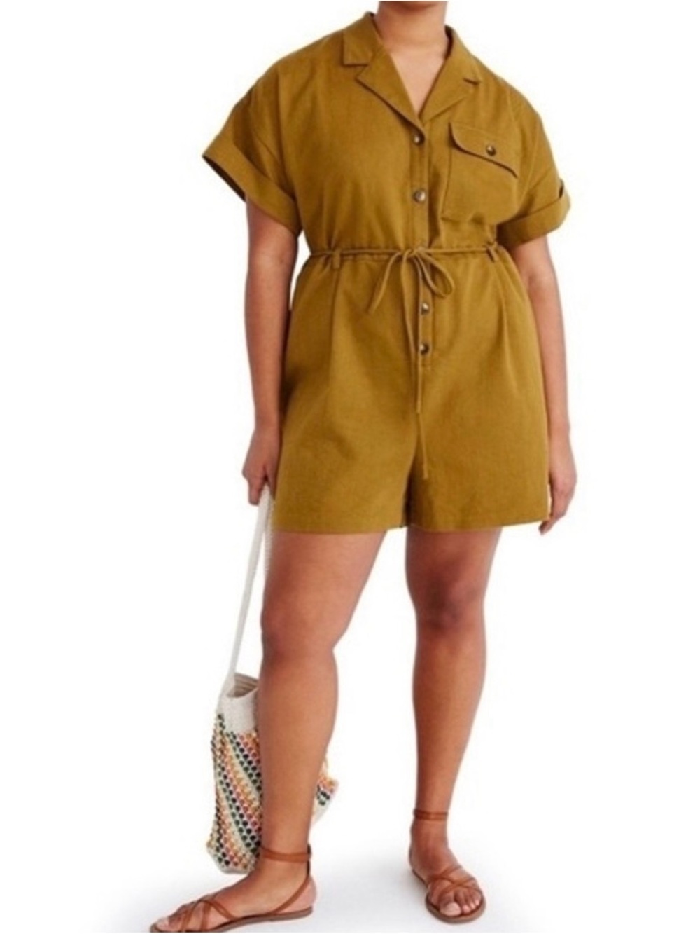 Madewell Short Jacket in Mustard Tan